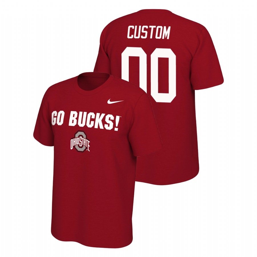 Ohio State Buckeyes Men's NCAA Custom #00 Scarlet Nike Mantra College Football T-Shirt KJP6149VB